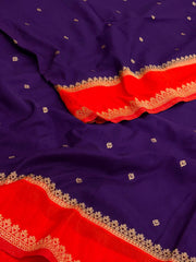 Purple Semi Mysore Chiffon Silk Saree