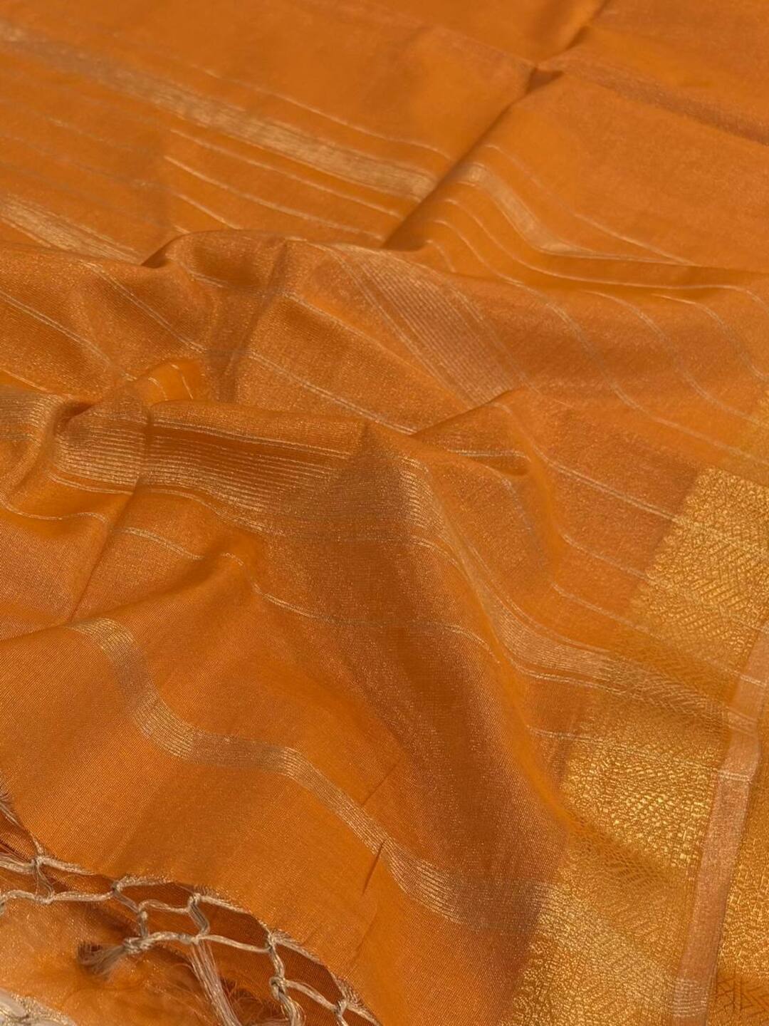 Orange Soft Cotton Saree