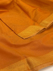 Orange Soft Cotton Saree