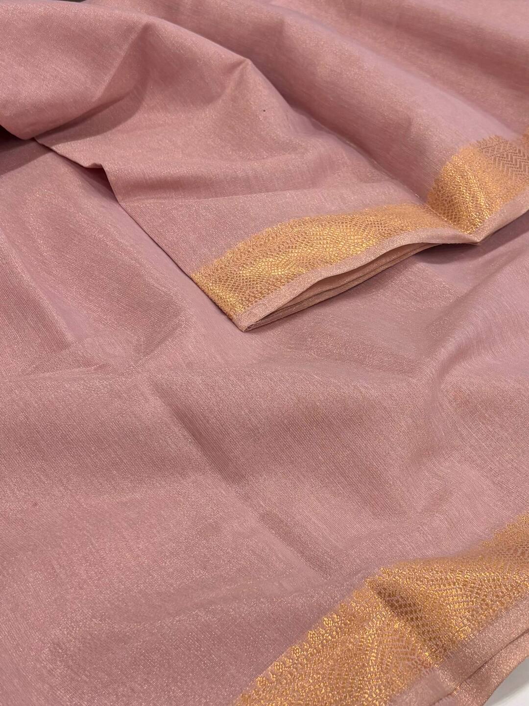 Pastel Purple Soft Cotton Saree