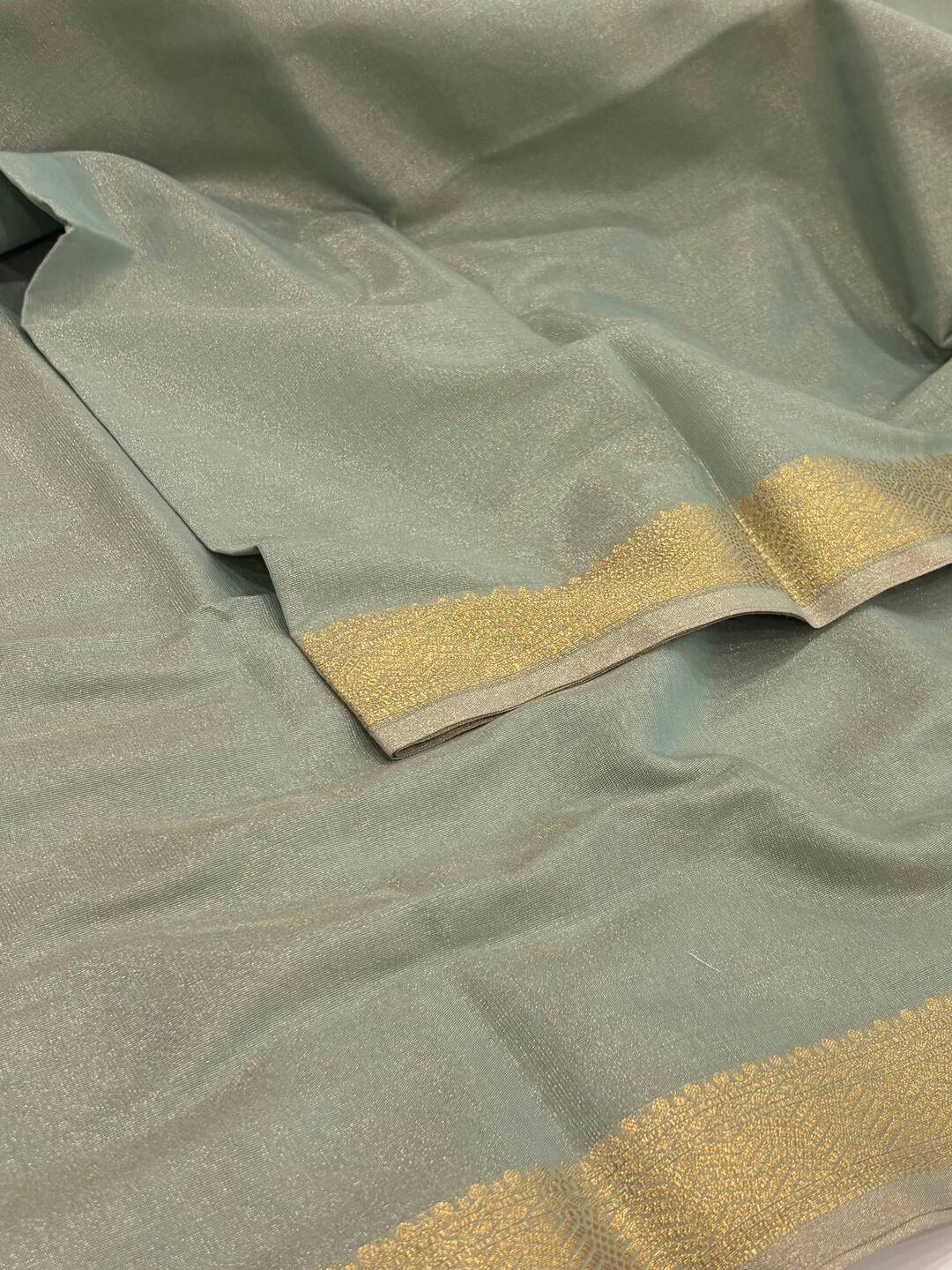 Pastel Blue Soft Cotton Saree