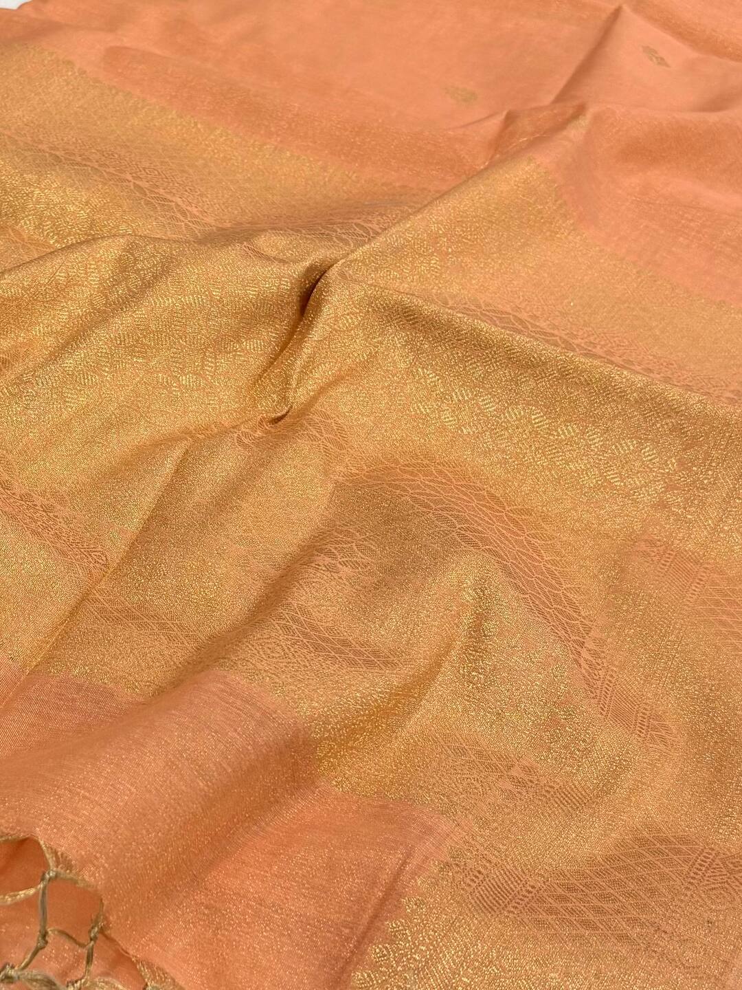 Peach Soft Cotton Saree