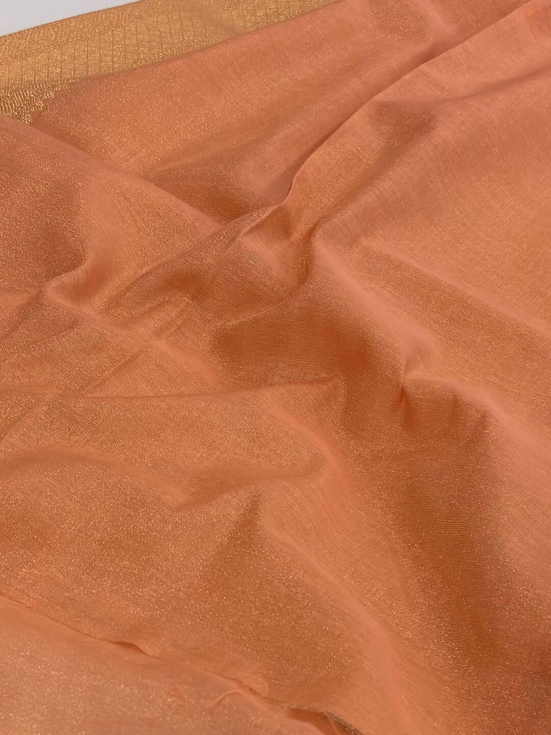 Peach Soft Cotton Saree
