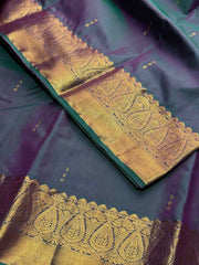 Dual Tone Purple Semi Kanchi Silk Saree