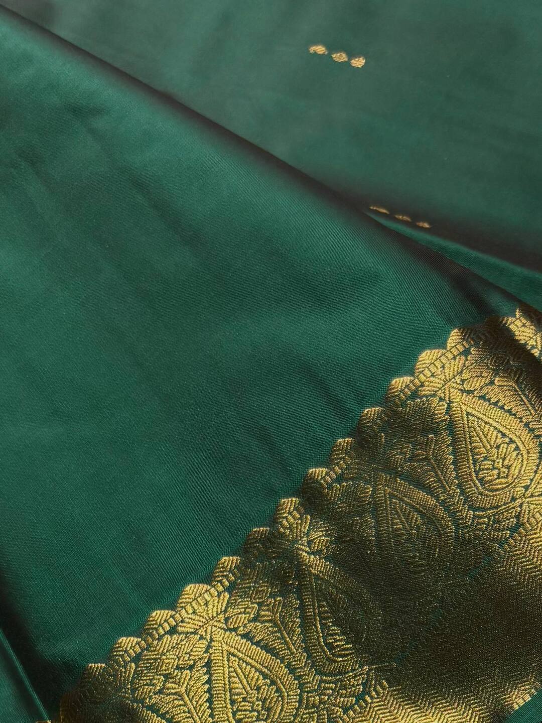 Teal Green Semi Kanchi Silk Saree