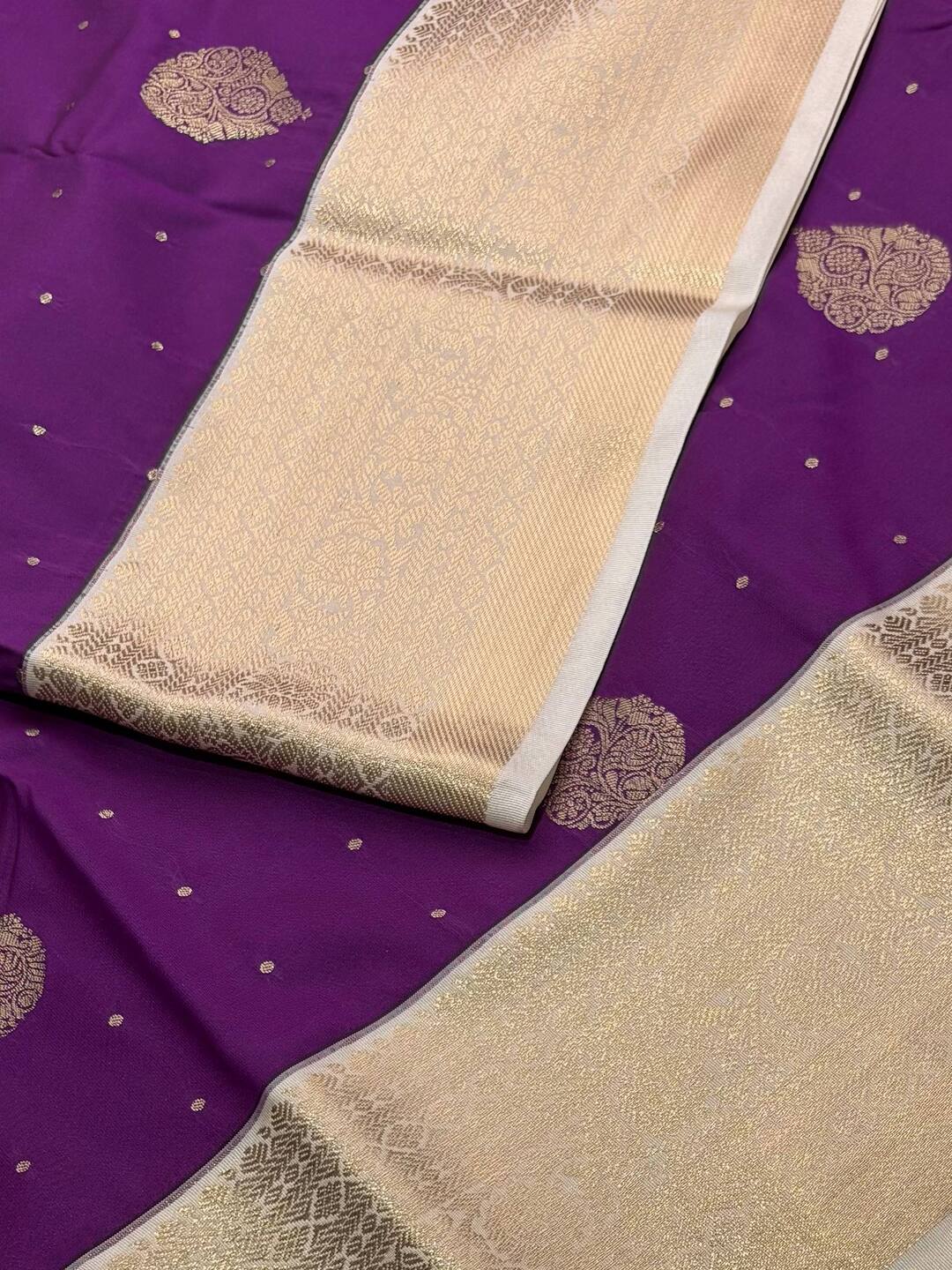 Royal Purple Semi Kanchi Silk Saree