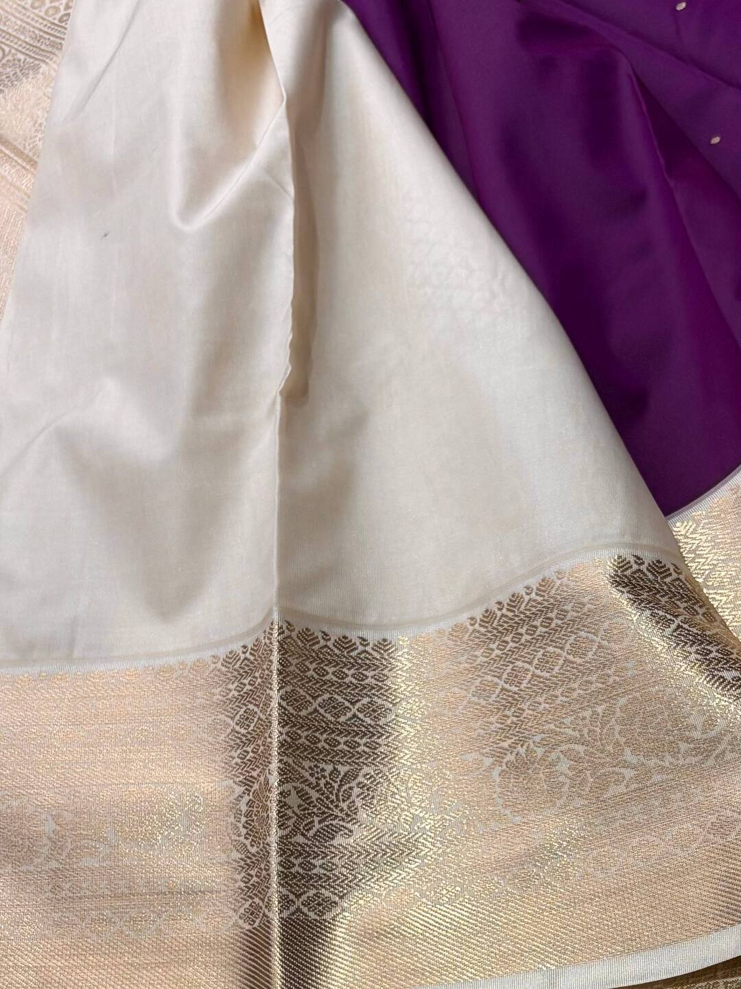 Royal Purple Semi Kanchi Silk Saree