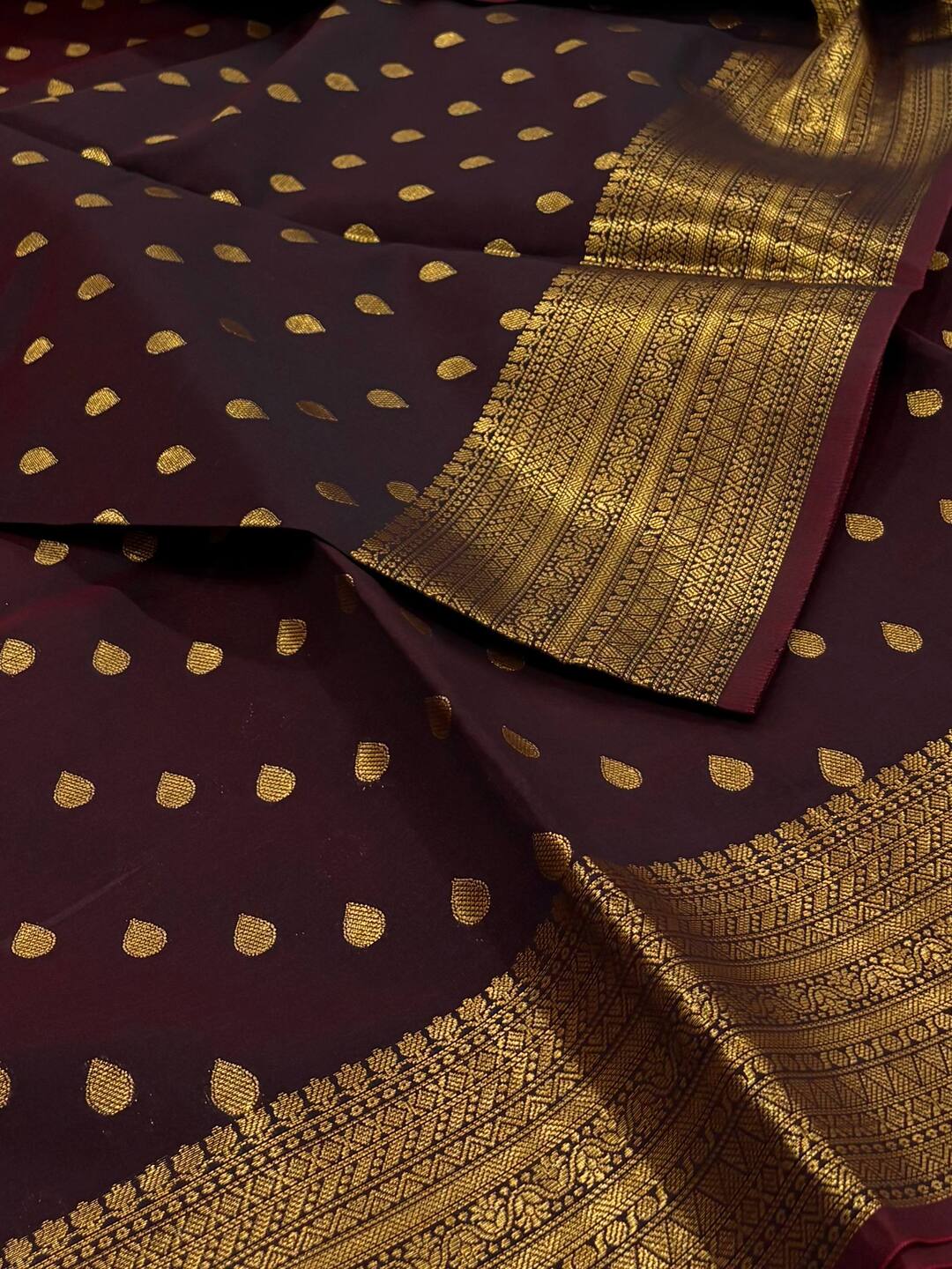 Maroon Banaras Cotton Silk Saree