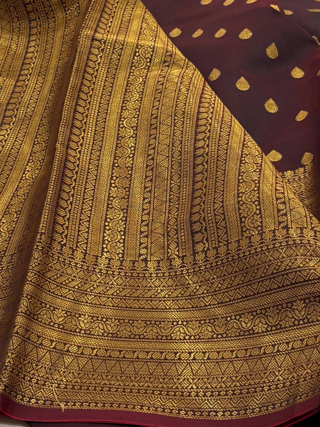 Maroon Banaras Cotton Silk Saree