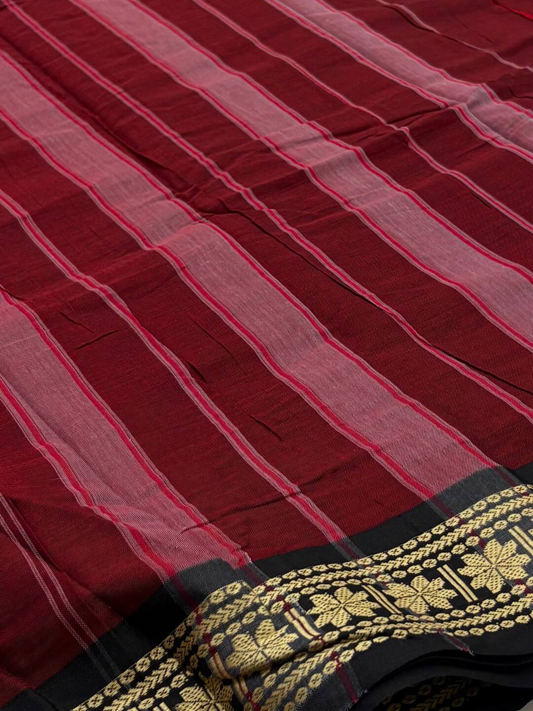 Maroon Narayanpet Cotton Saree