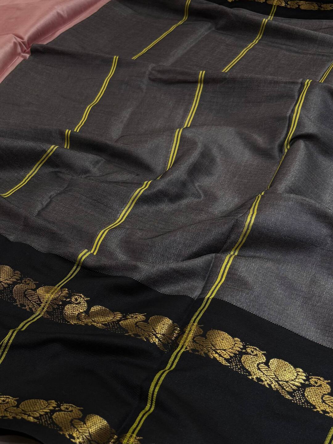 Baby Pink Cotton Silk Saree