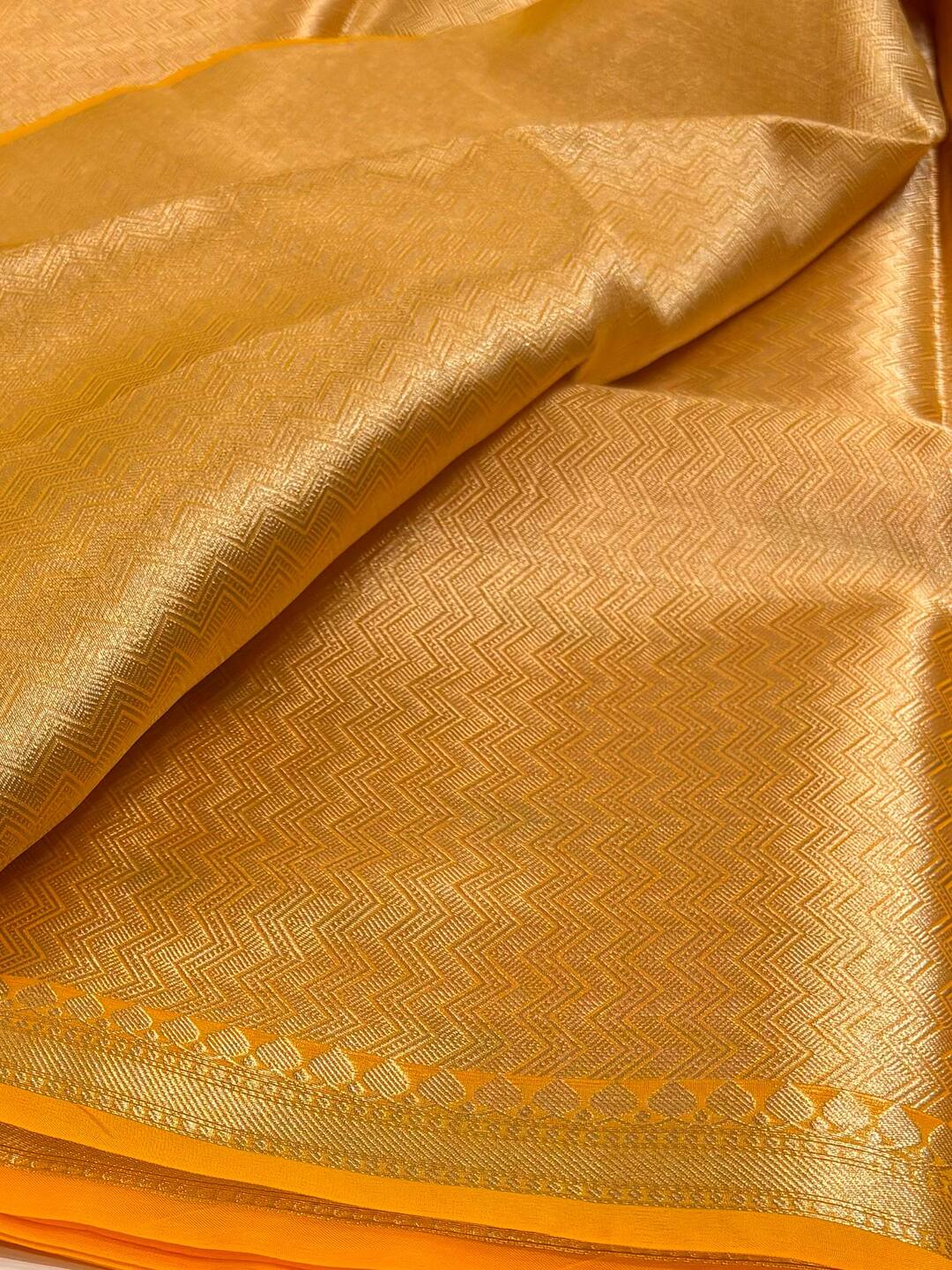 Yellow Tissue Cotton Saree