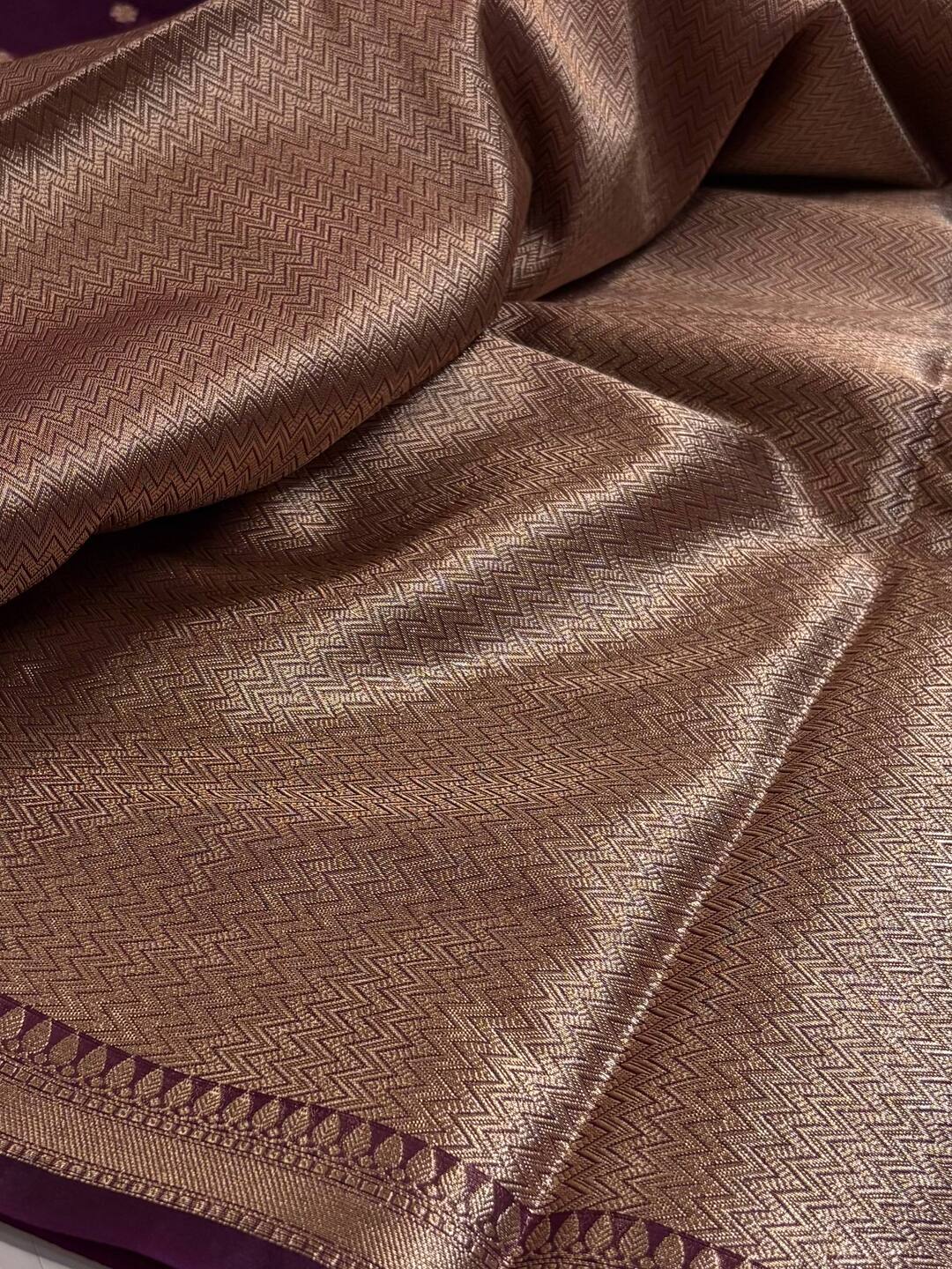 Royal Purple Tissue Cotton Saree