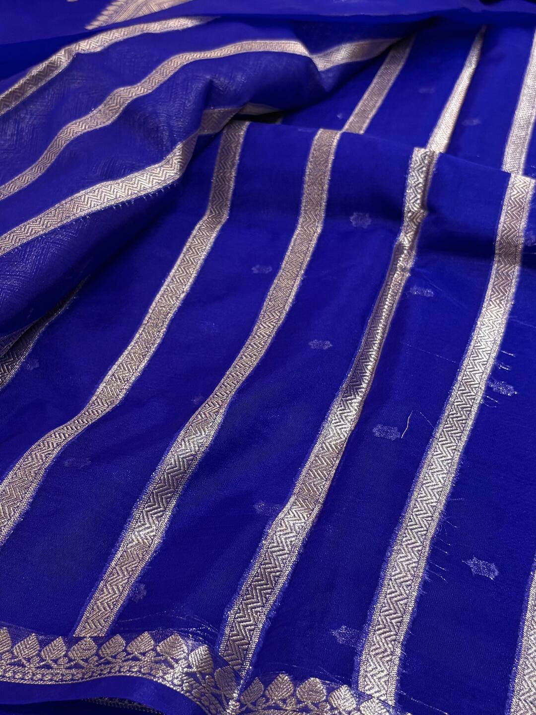 Royal Blue Tissue Cotton Saree