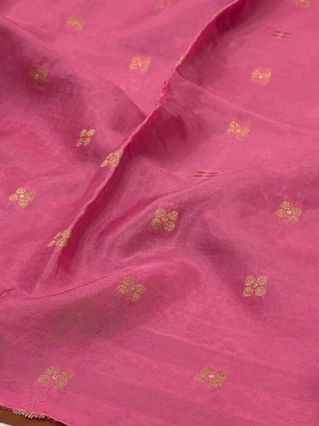 Brown Chiffon Silk Saree