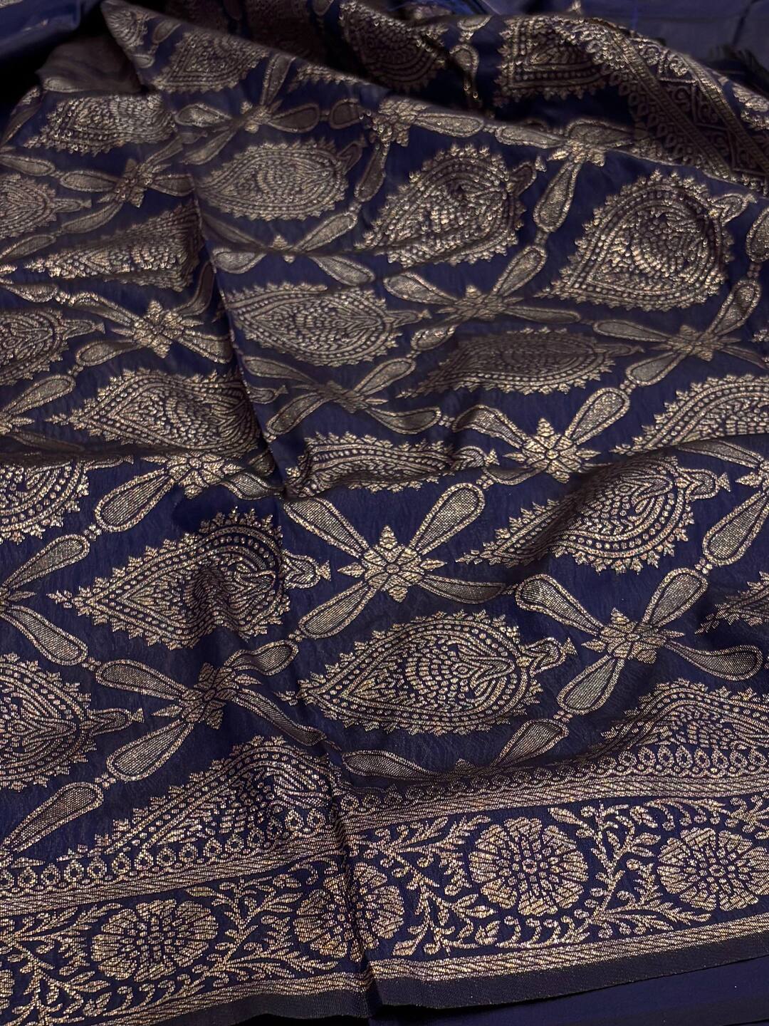 Royal Blue Cotton Silk Saree