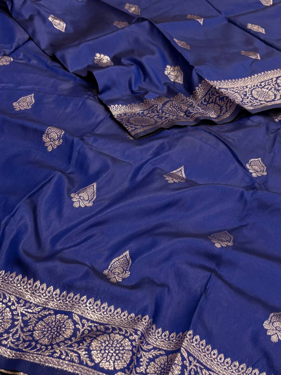Royal Blue Cotton Silk Saree