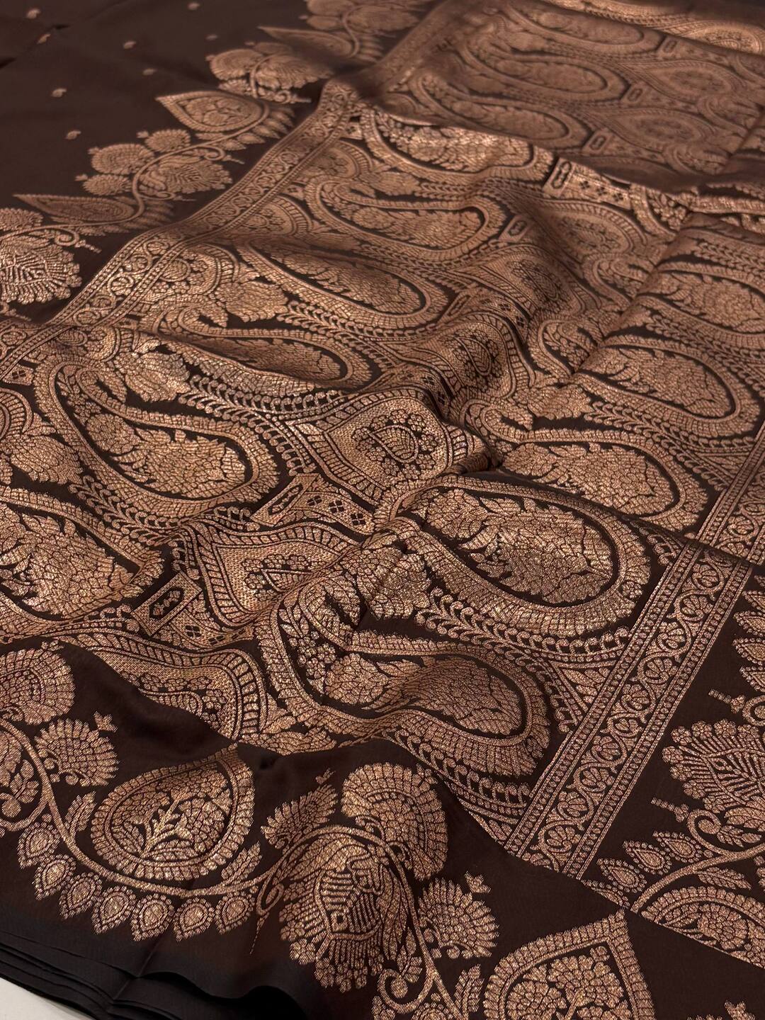 Brown Cotton Silk Saree