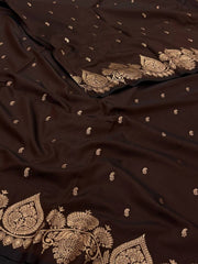 Brown Cotton Silk Saree