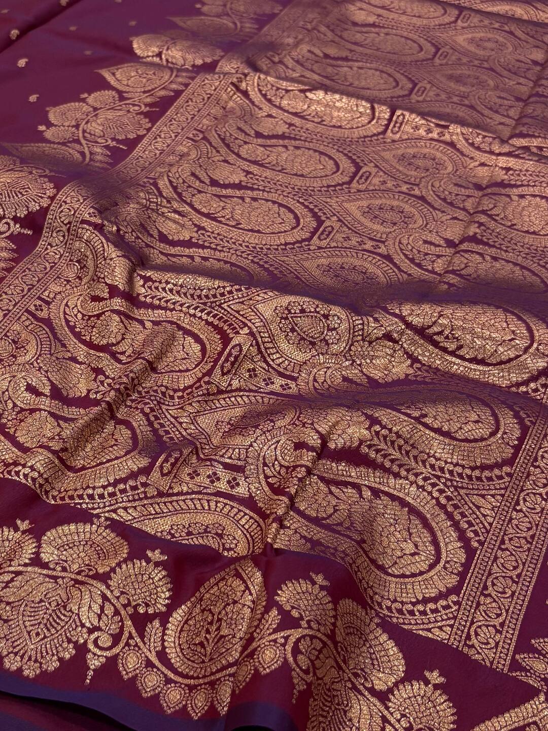 Dual Tone Purple Cotton Silk Saree