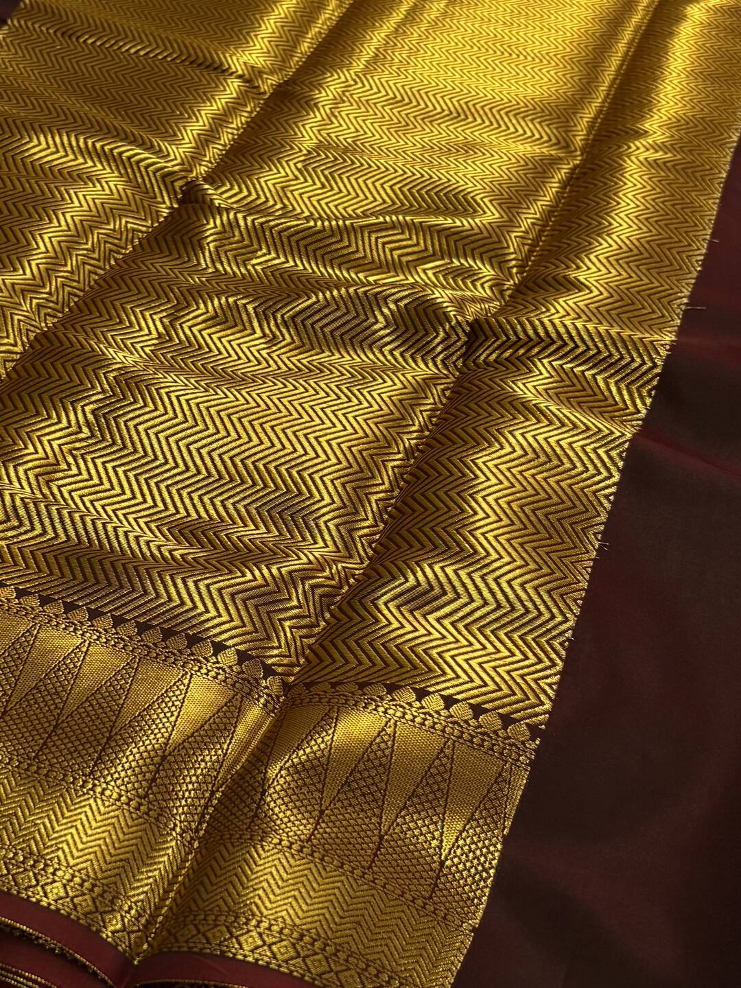 Deep Maroon Cotton Silk Saree