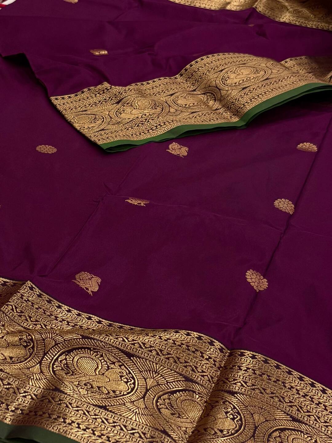 Plum Purple Cotton Silk Saree