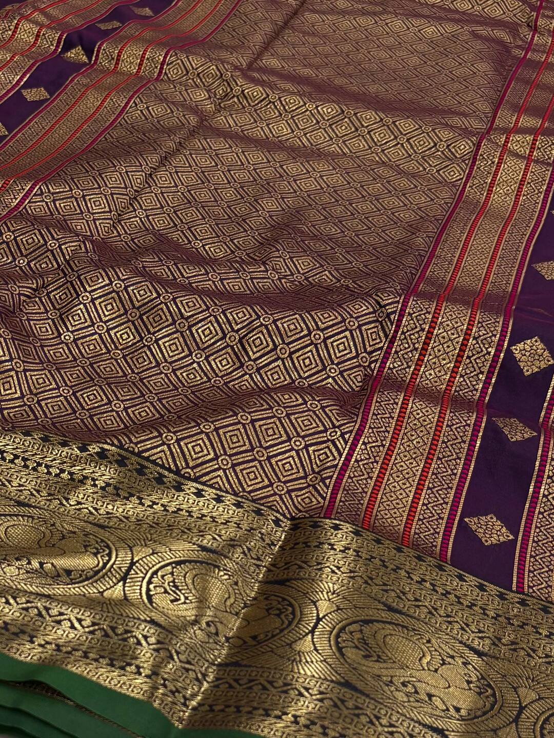 Royal Purple Cotton Silk Saree