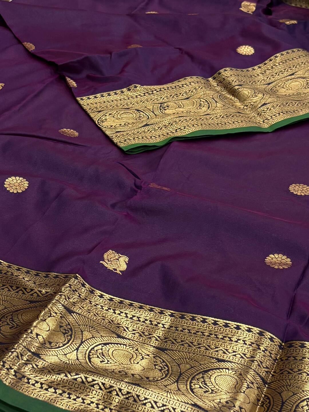 Royal Purple Cotton Silk Saree