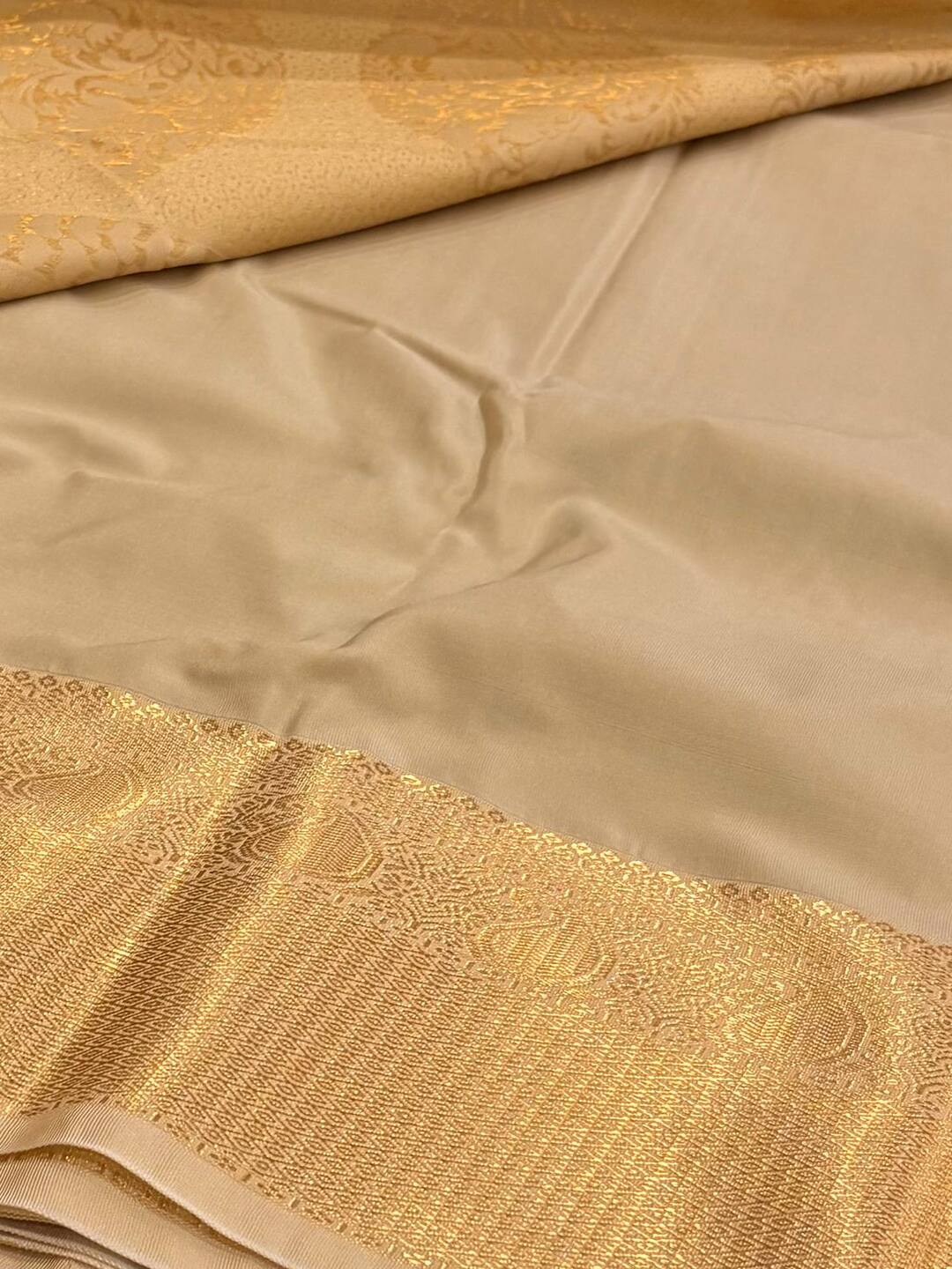 Navy Blue Semi Kanchi Silk Saree