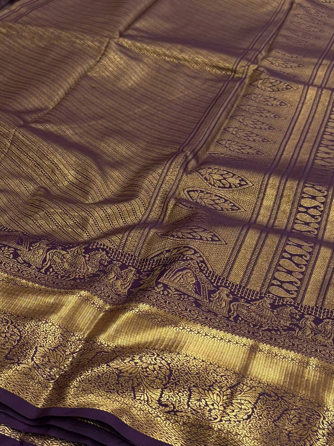 Mustard Yellow Semi Kanchi Silk Saree