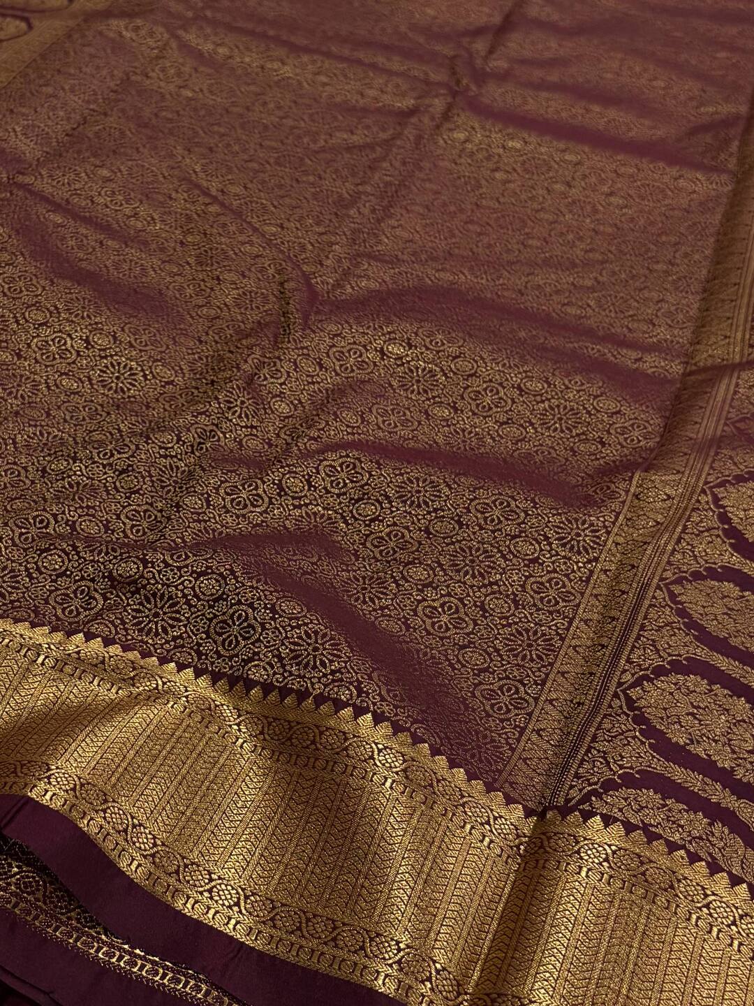 Royal Purple Semi Kanchi Silk Saree
