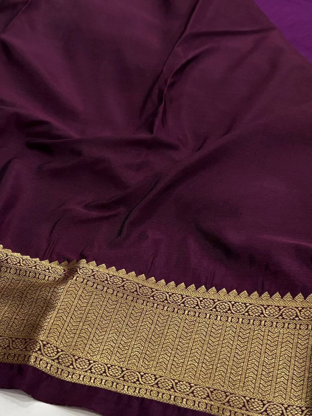 Royal Purple Semi Kanchi Silk Saree