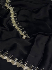 Black Georgette saree