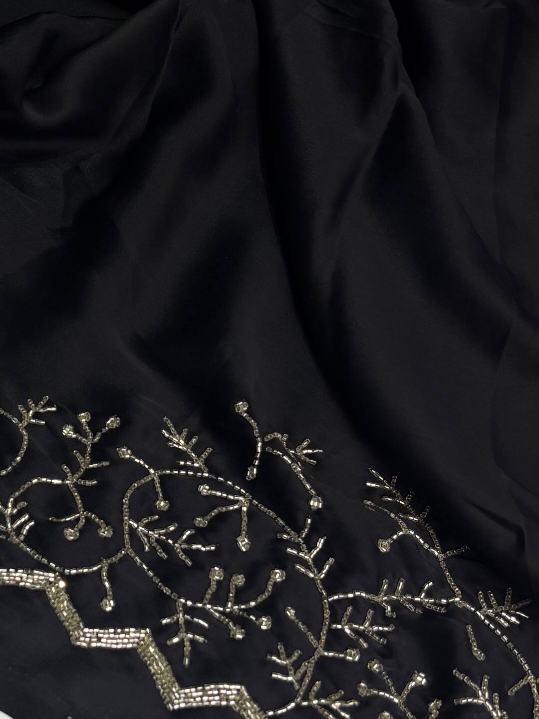 Black Georgette saree