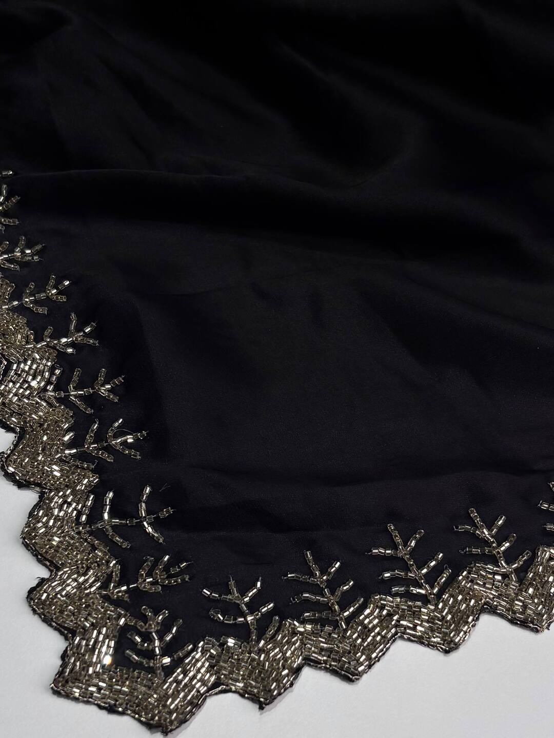 Black Georgette saree