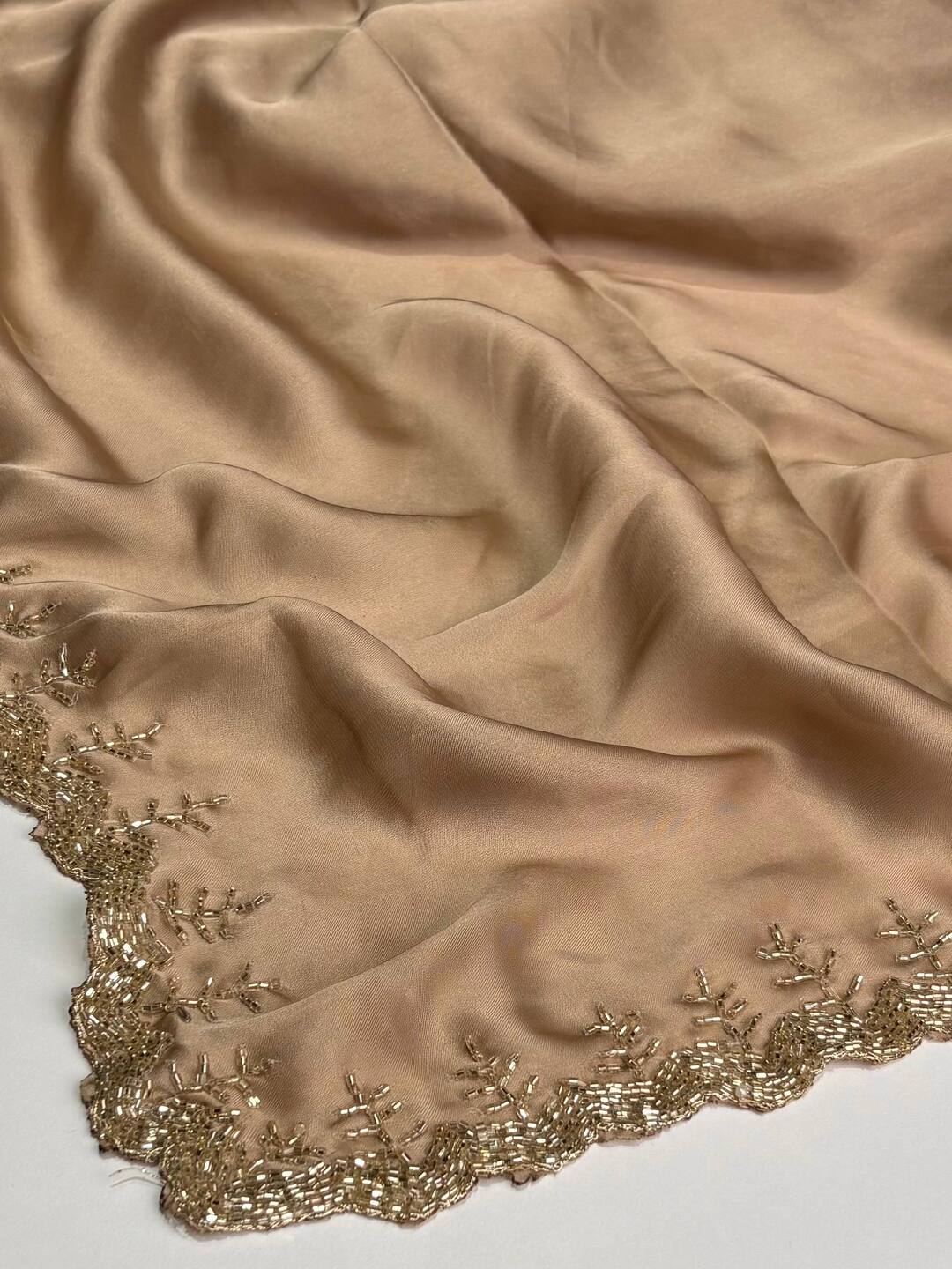 Beige Georgette saree