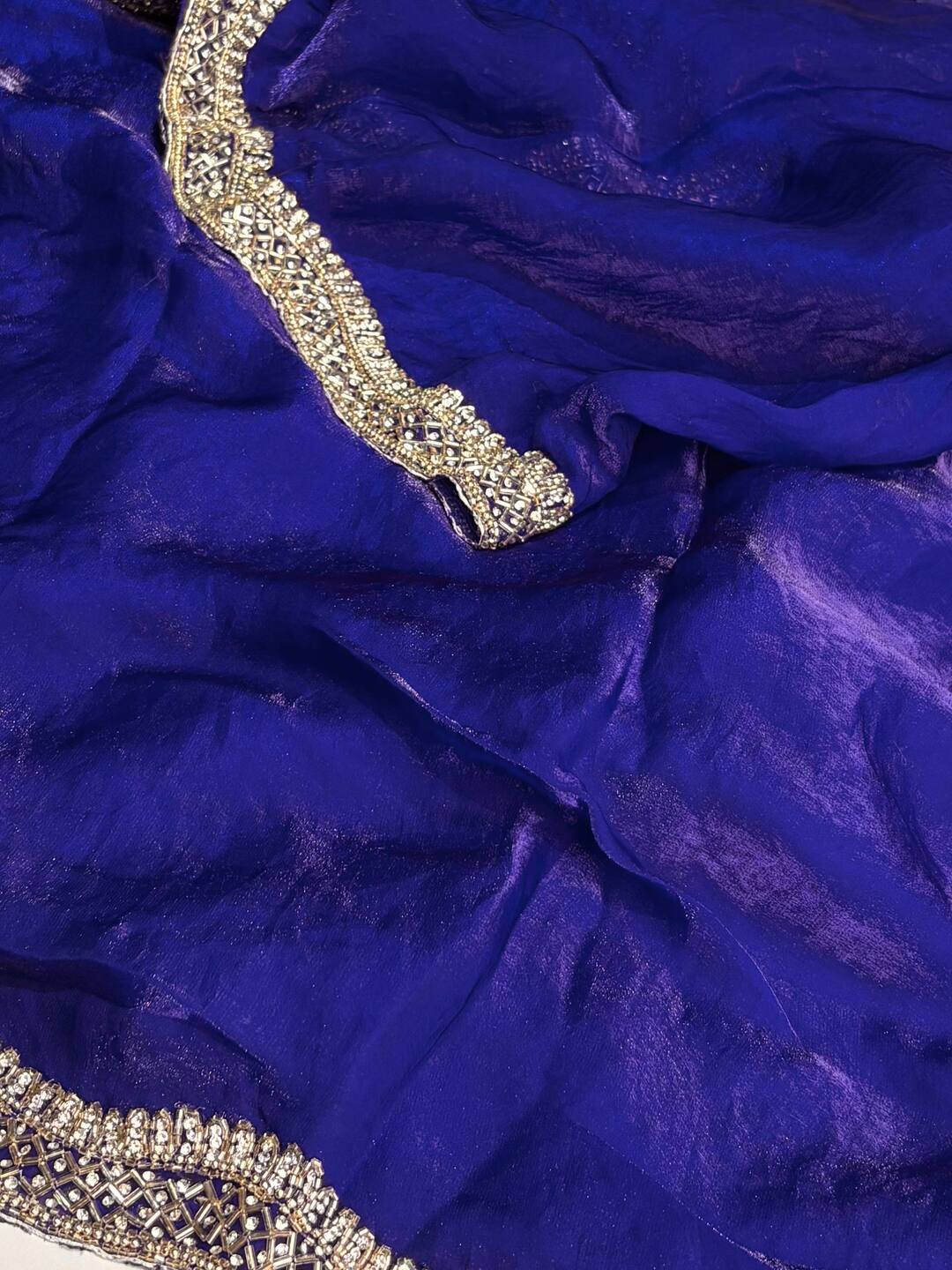 Royal Blue Georgette saree