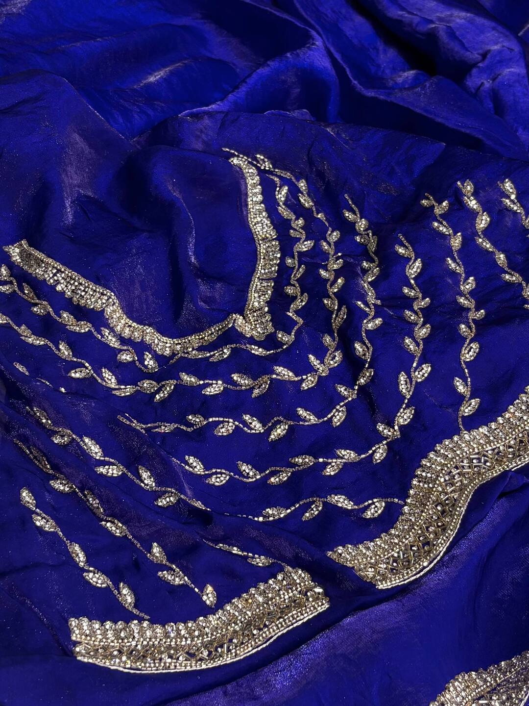Royal Blue Georgette saree