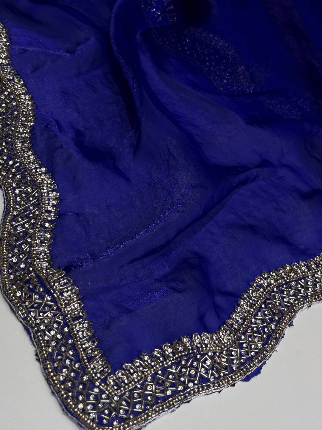 Royal Blue Georgette saree