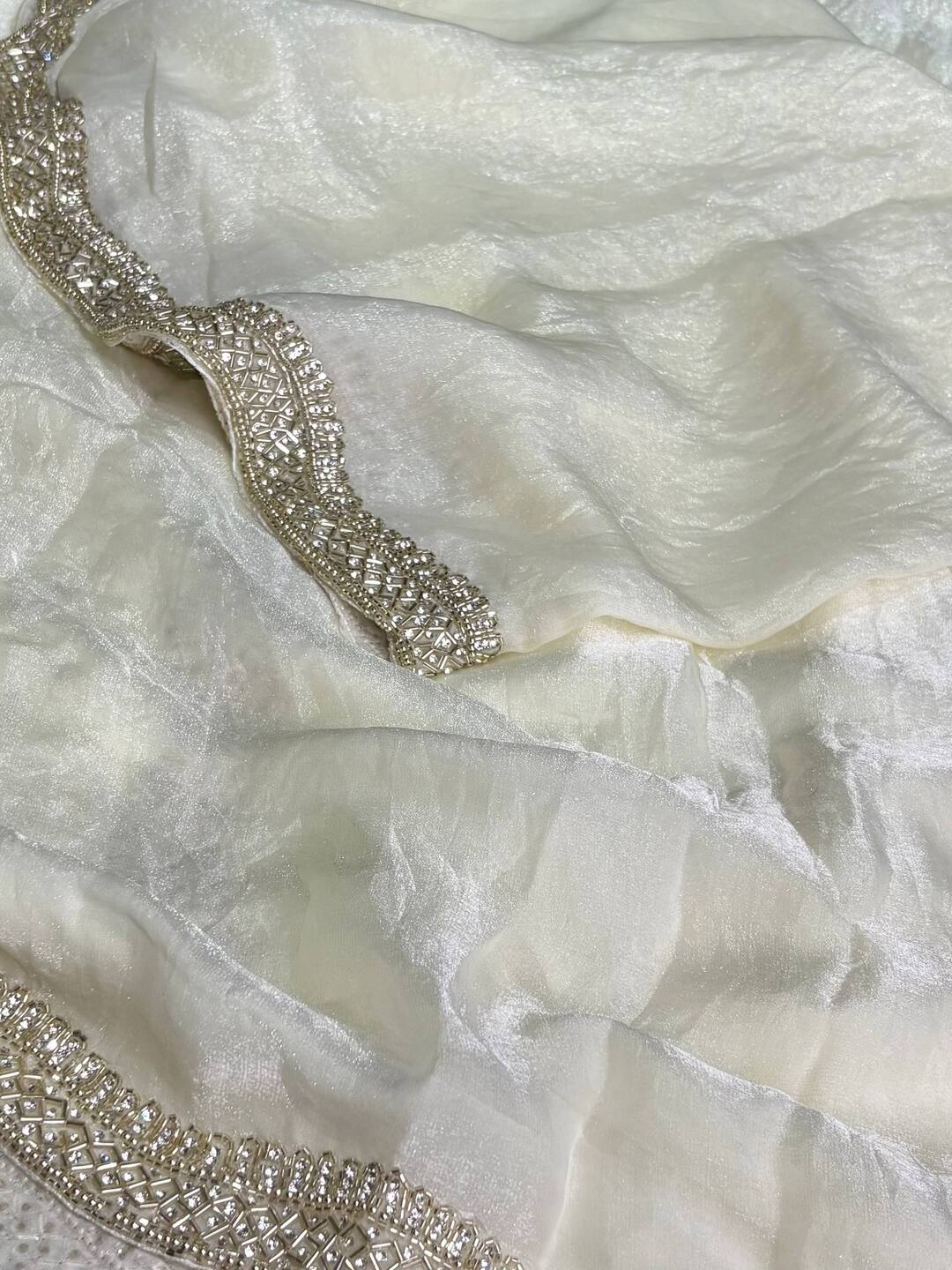 Off White Georgette saree