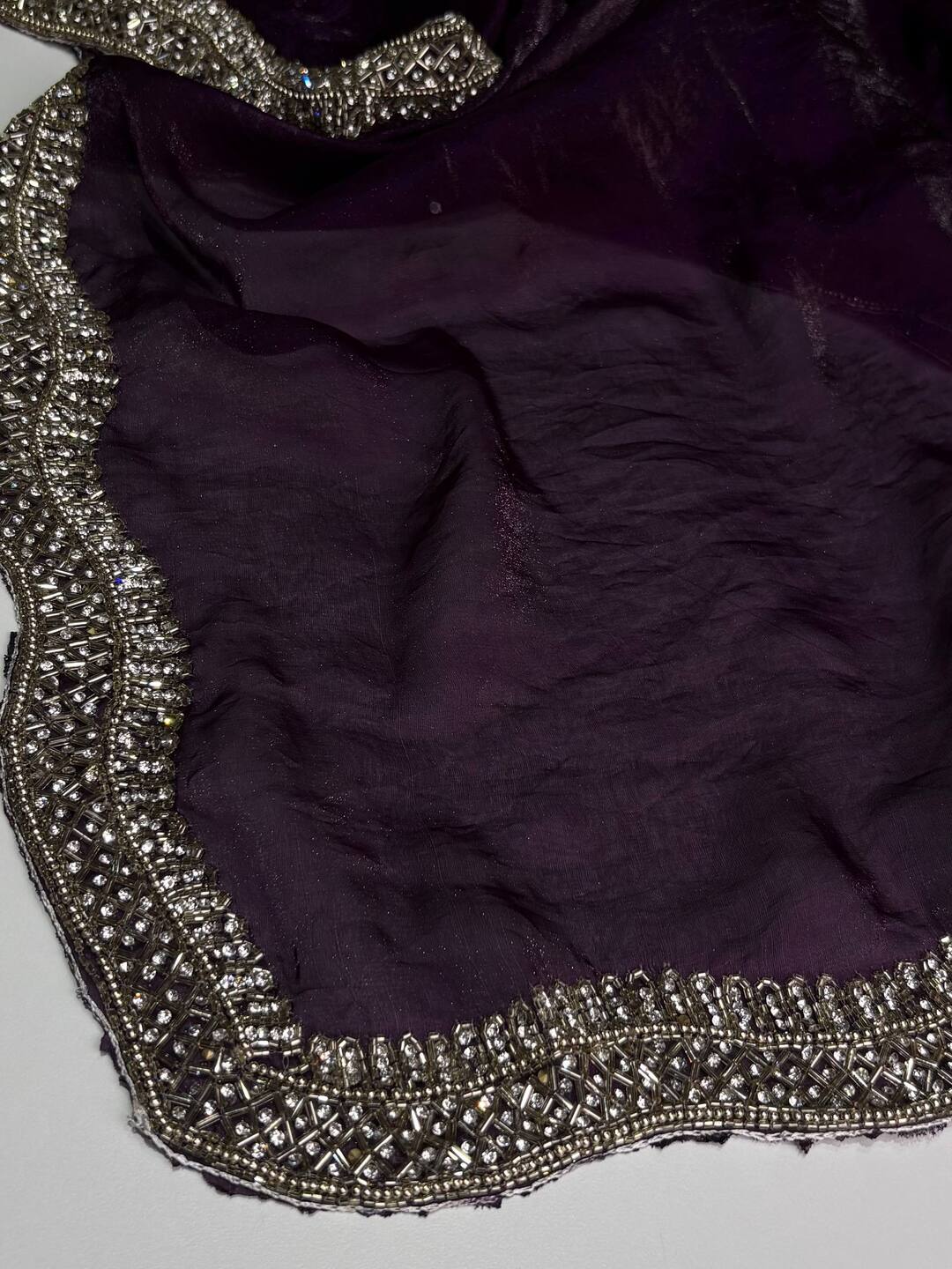 Royal Purple Georgette saree