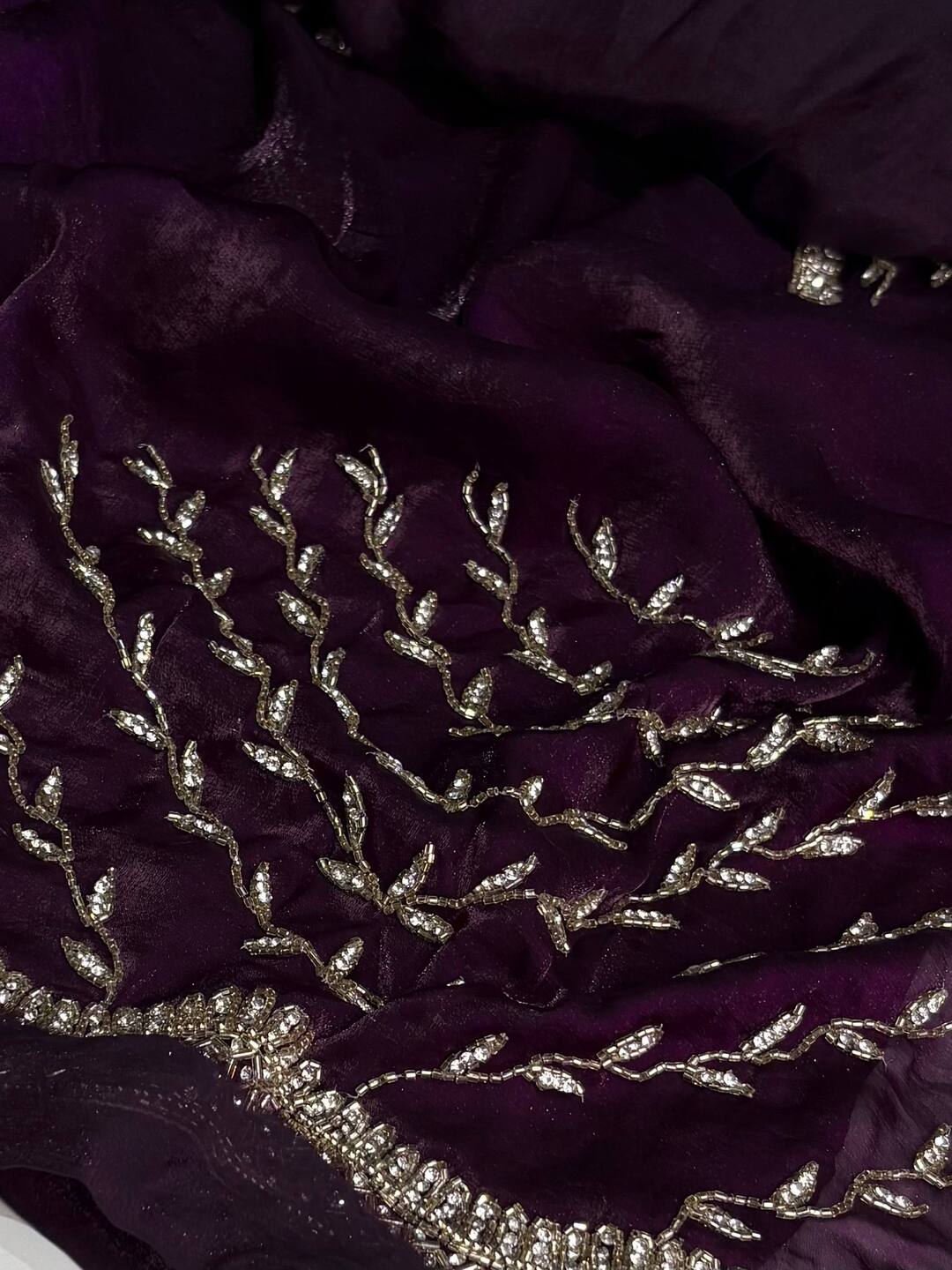 Royal Purple Georgette saree