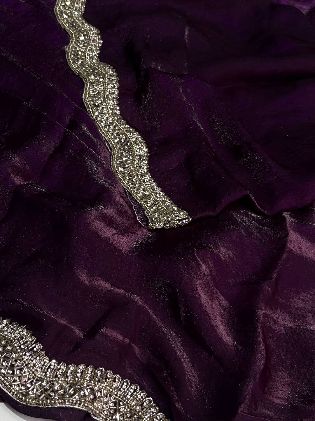 Royal Purple Georgette saree