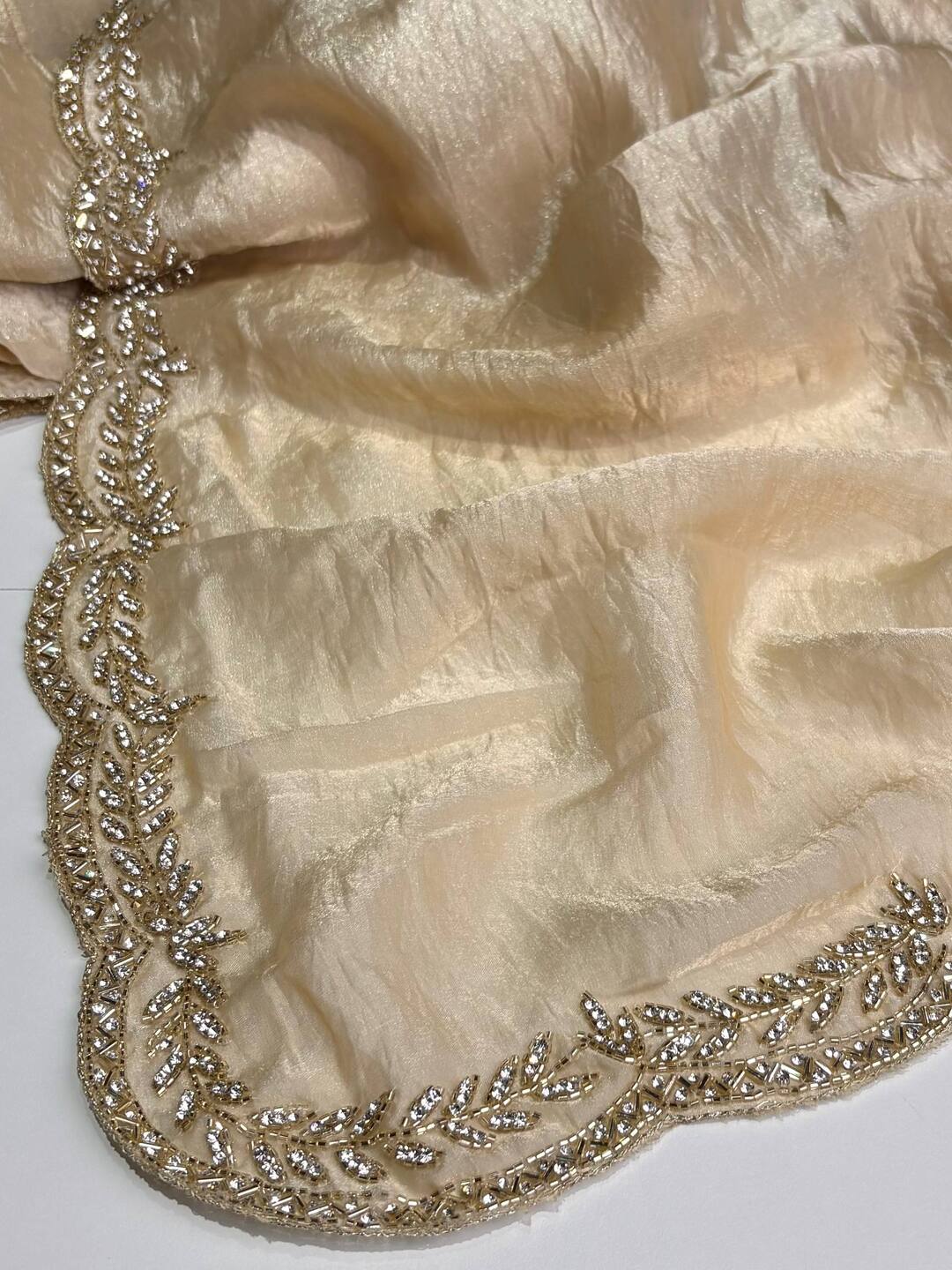 Beige Georgette saree