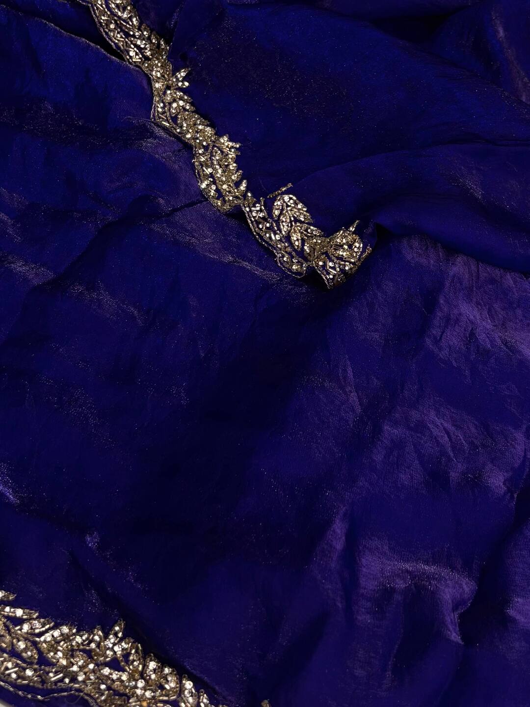 Royal Blue Georgette saree