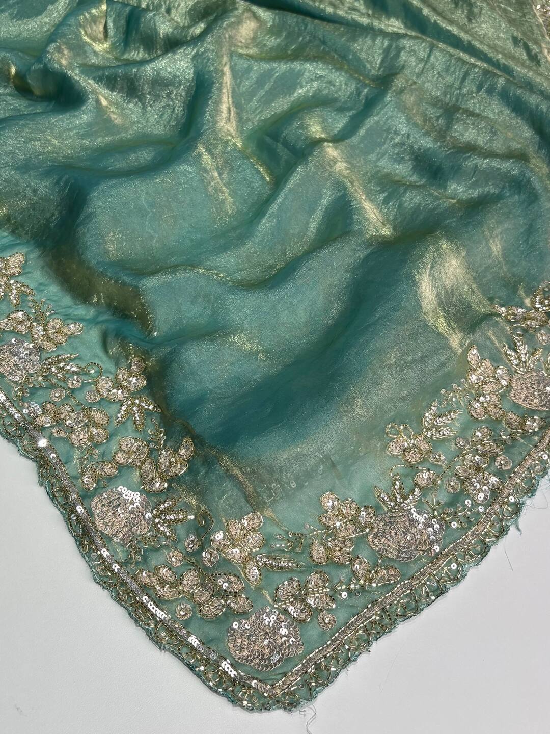 Baby Blue Georgette saree