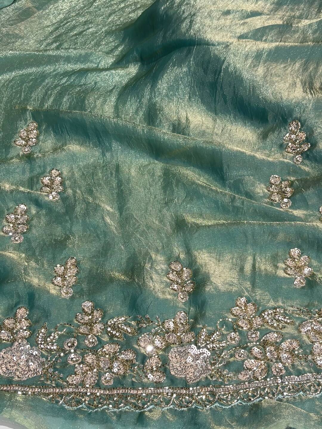 Baby Blue Georgette saree