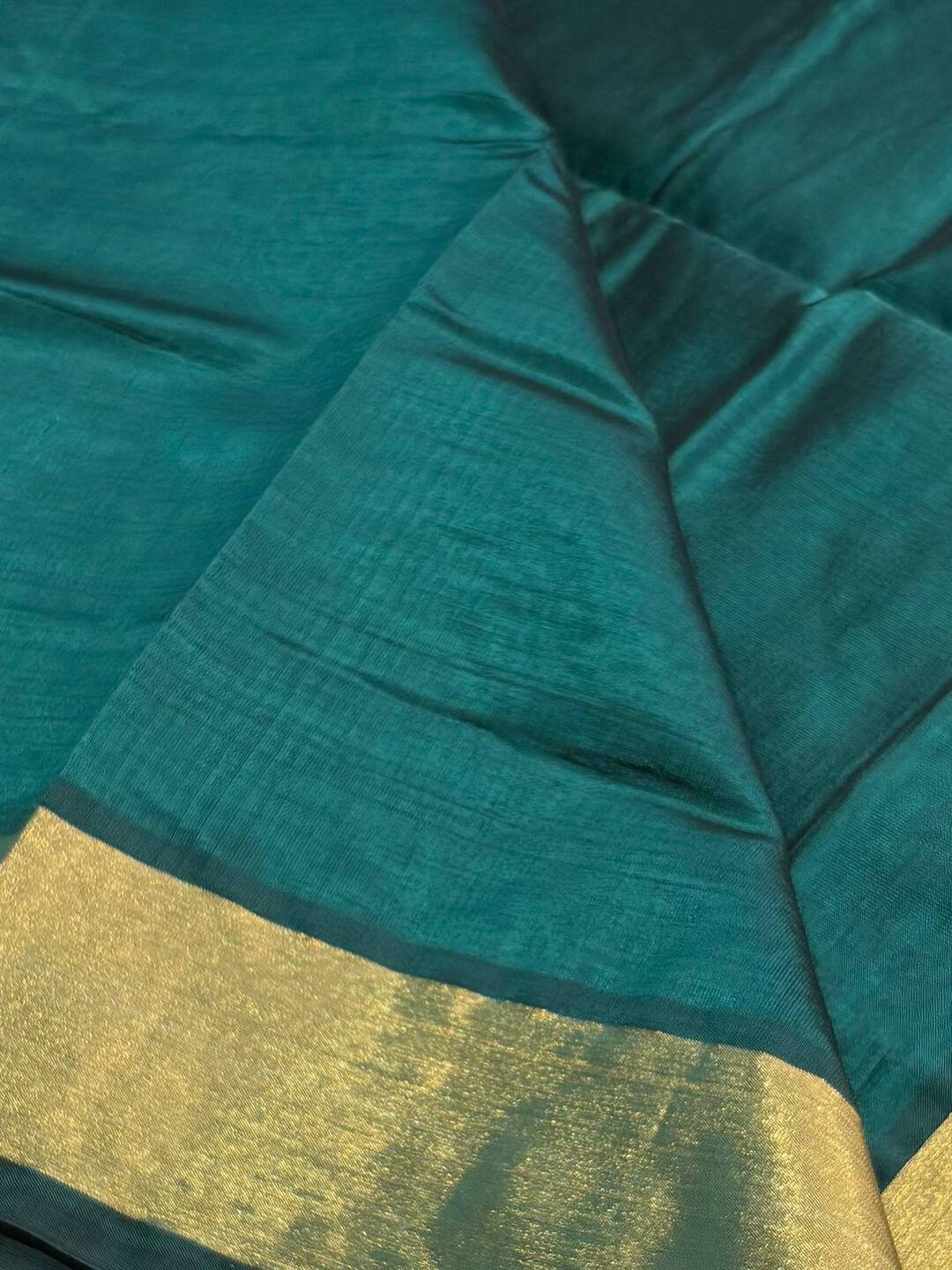 Peacock Green Silk Cotton Saree