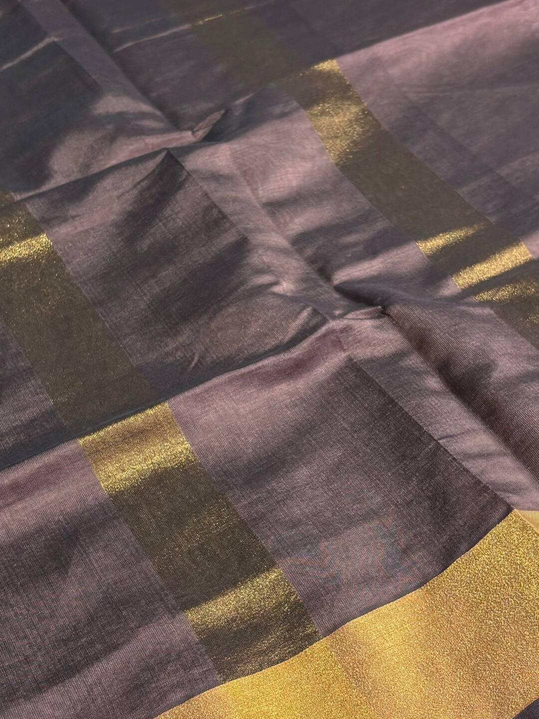 Dark Brown Silk Cotton Saree
