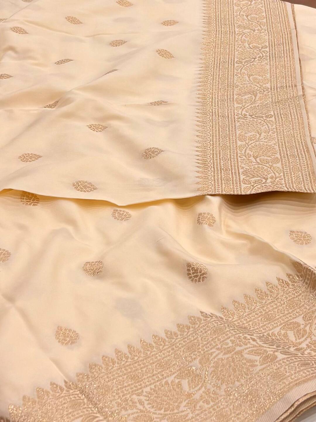 Off White Cotton Silk Saree